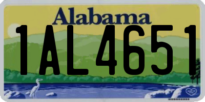 AL license plate 1AL4651