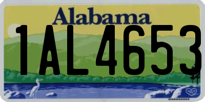 AL license plate 1AL4653