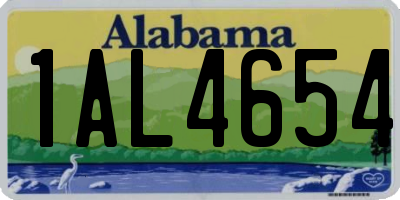 AL license plate 1AL4654
