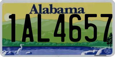 AL license plate 1AL4657