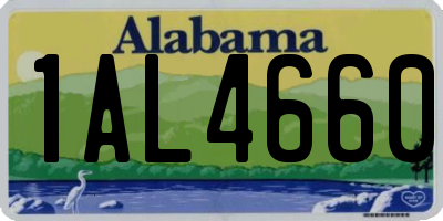 AL license plate 1AL4660