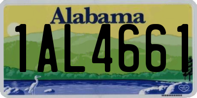 AL license plate 1AL4661