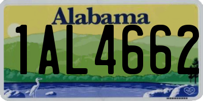 AL license plate 1AL4662