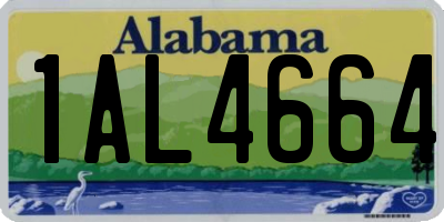 AL license plate 1AL4664