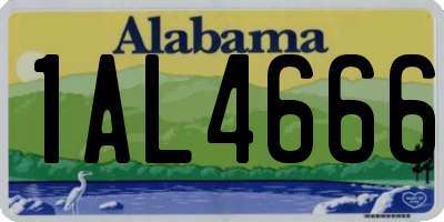AL license plate 1AL4666