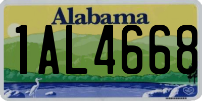 AL license plate 1AL4668