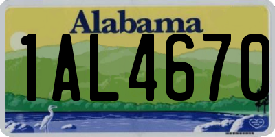 AL license plate 1AL4670