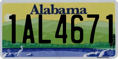 AL license plate 1AL4671