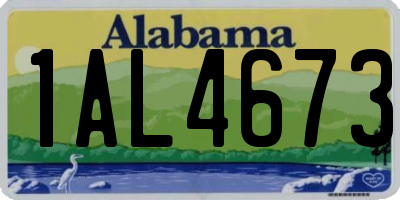 AL license plate 1AL4673