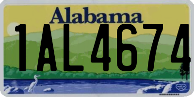 AL license plate 1AL4674