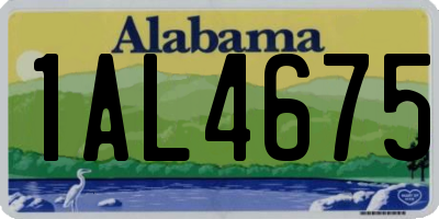 AL license plate 1AL4675