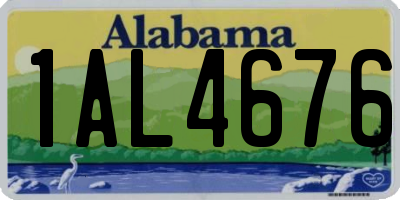 AL license plate 1AL4676