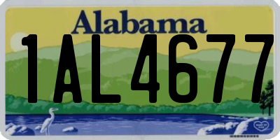 AL license plate 1AL4677