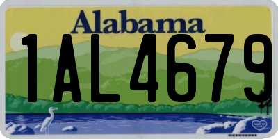 AL license plate 1AL4679