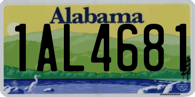 AL license plate 1AL4681