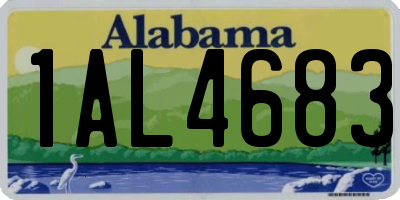 AL license plate 1AL4683