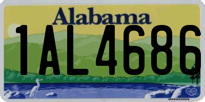 AL license plate 1AL4686