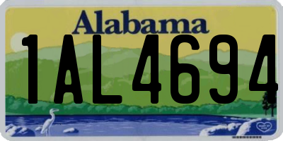 AL license plate 1AL4694