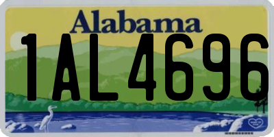 AL license plate 1AL4696