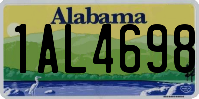 AL license plate 1AL4698