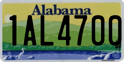 AL license plate 1AL4700
