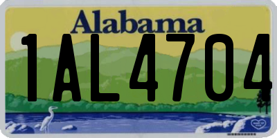 AL license plate 1AL4704