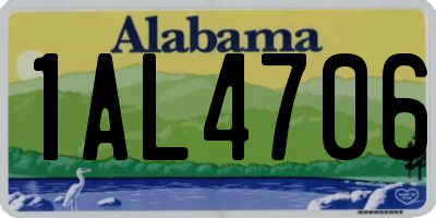 AL license plate 1AL4706