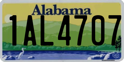 AL license plate 1AL4707