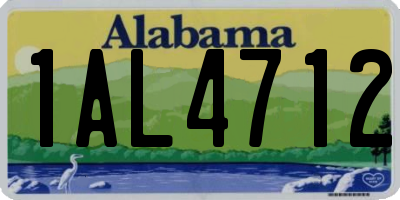 AL license plate 1AL4712
