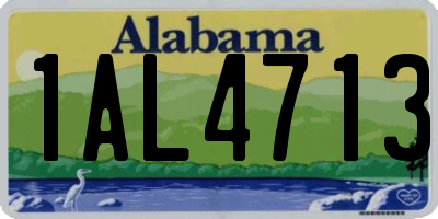 AL license plate 1AL4713