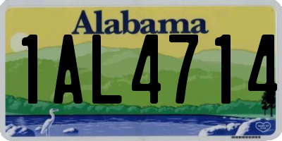 AL license plate 1AL4714