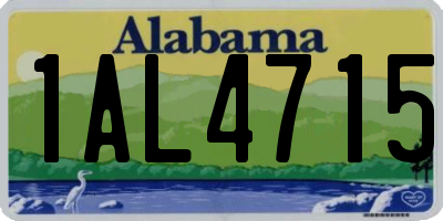 AL license plate 1AL4715