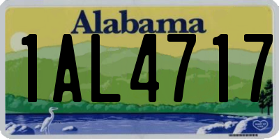 AL license plate 1AL4717