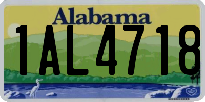 AL license plate 1AL4718