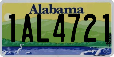 AL license plate 1AL4721