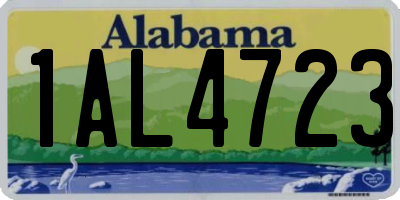 AL license plate 1AL4723
