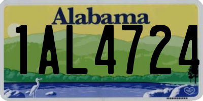 AL license plate 1AL4724