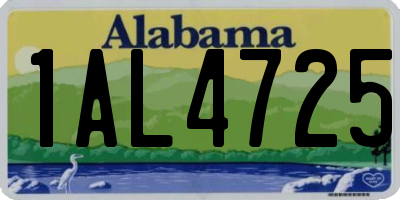 AL license plate 1AL4725