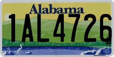 AL license plate 1AL4726