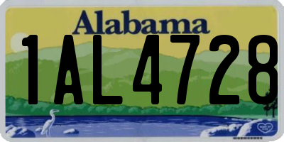 AL license plate 1AL4728