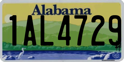 AL license plate 1AL4729