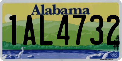 AL license plate 1AL4732