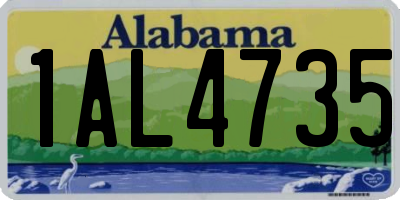 AL license plate 1AL4735