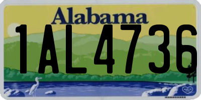 AL license plate 1AL4736
