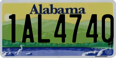 AL license plate 1AL4740