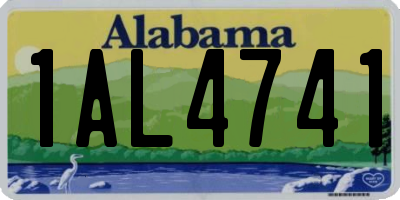 AL license plate 1AL4741