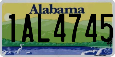 AL license plate 1AL4745