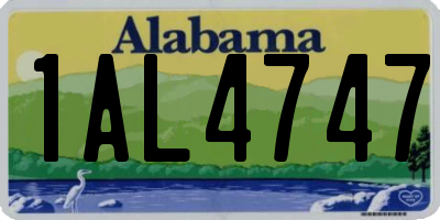 AL license plate 1AL4747