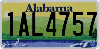 AL license plate 1AL4757