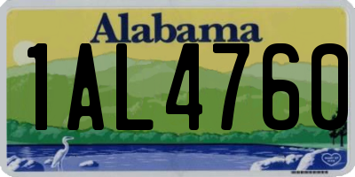 AL license plate 1AL4760